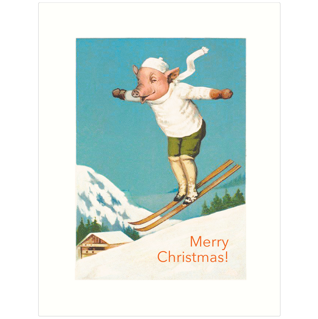 Skiing Pig - Christmas
