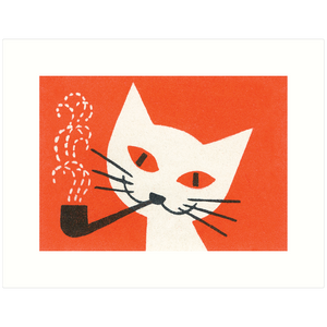 Cat w/Pipe